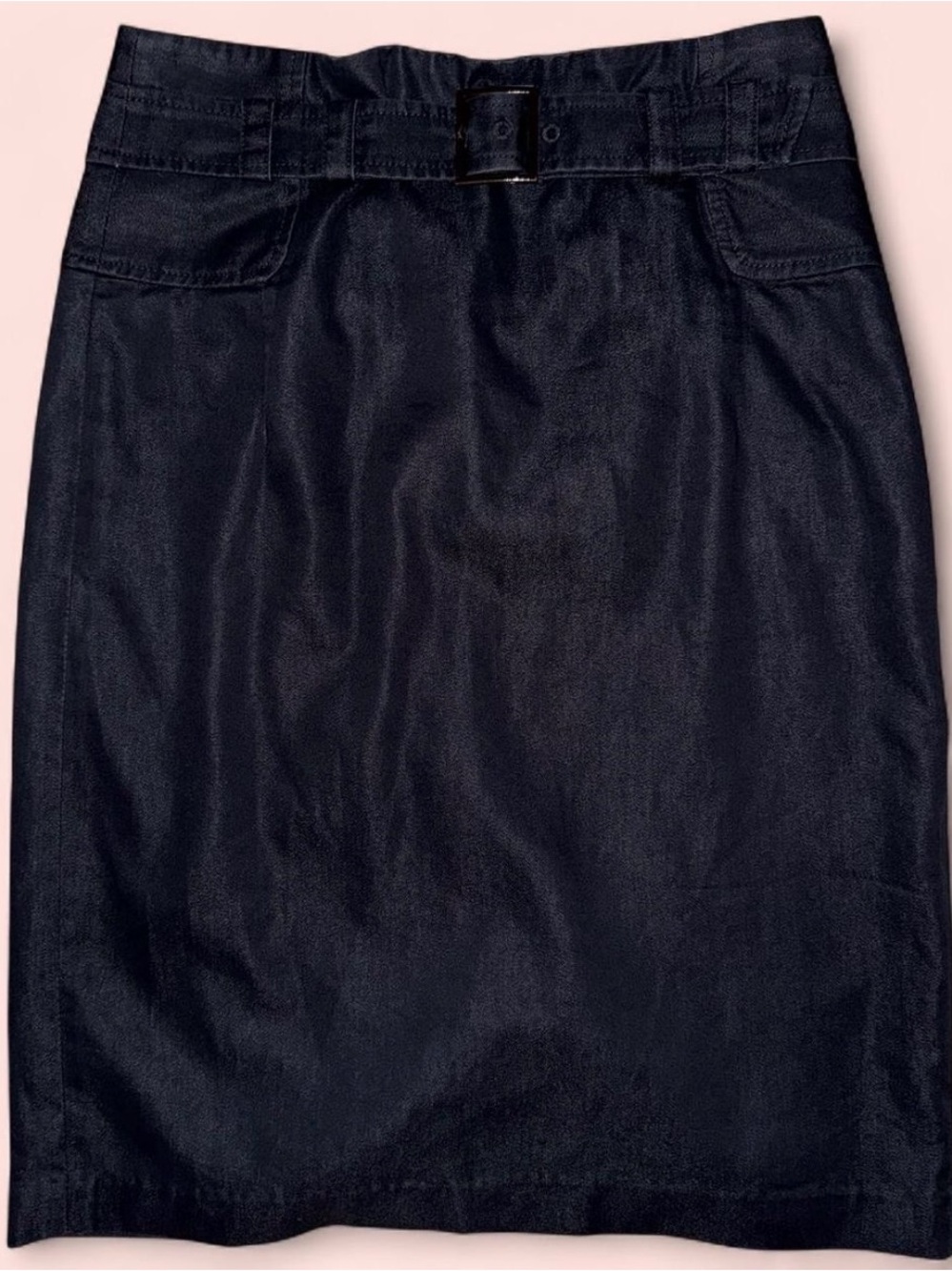 Dalia Collection Belted Pencil Skirt